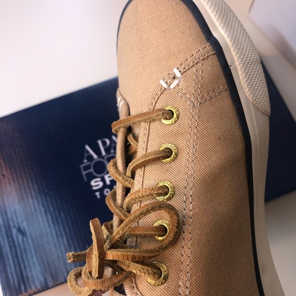 SPERRY SEACOAST TAN CASUAL SNEAKER 7.5 with BOX - Picture 6 of 8